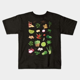 Tropical Vegetable Pattern Kids T-Shirt